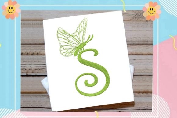Beautiful Butterfly Letter S: A Premium Embroidery Design
