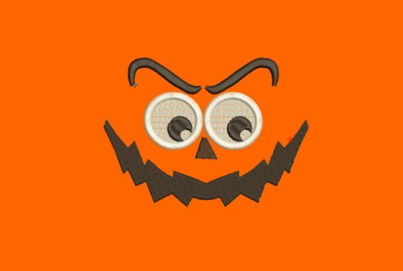 Captivating Pumpkin Face for Autumn Embroidery