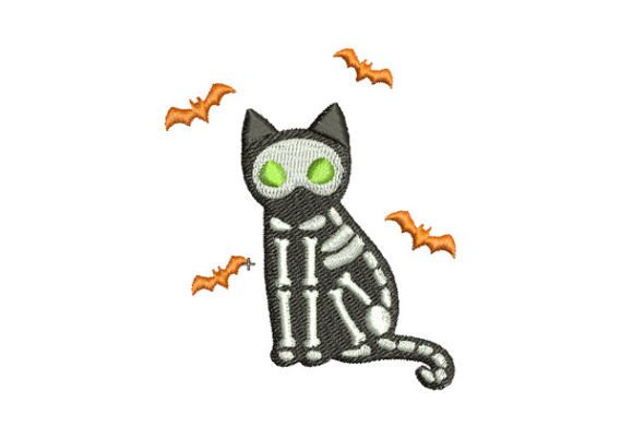 Cat Halloween: A Spooky and Playful Embroidery Design