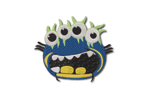 Charming Cute Monster Embroidery Design