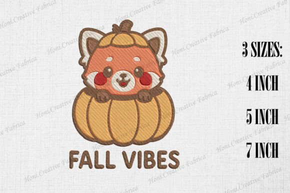 Charming Fall Vibes Cute Red Panda Design