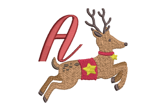 Charming Reindeer Embroidery Design for Gifts