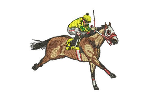 Elegant Race Horse for Seasonal Embroidery