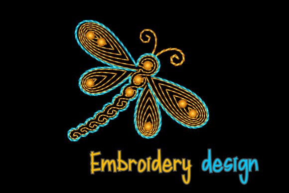 Embroidery Review: Amber Glow Dragonfly Design