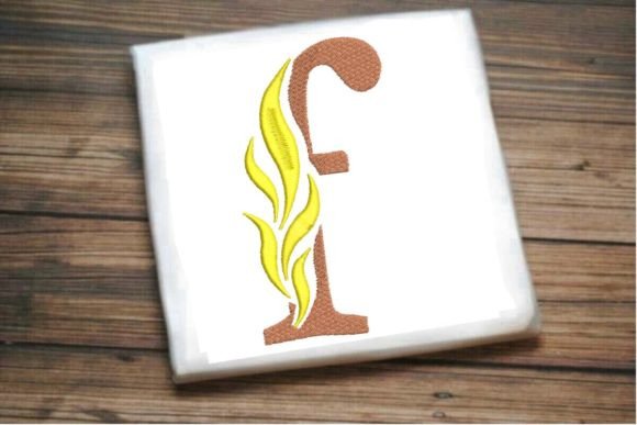 F Letter Alphabet on Fire: A Premium Embroidery Design