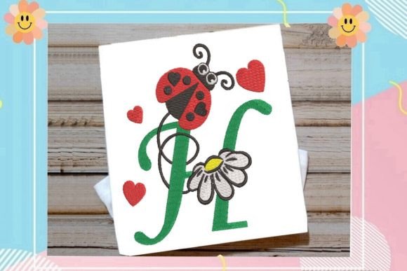 Ladybug H Letter Monogram: A Charming Addition