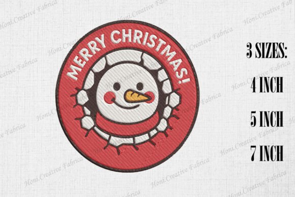 Merry Christmas Cute Snowman: A Festive Embroidery Design Review