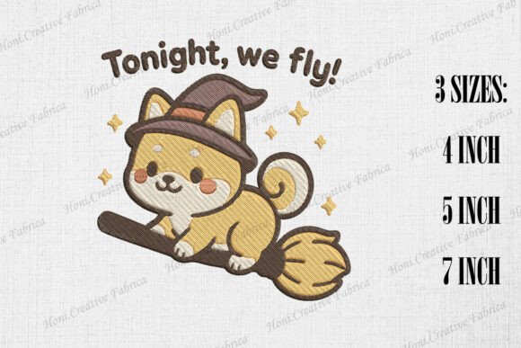 Tonight We Fly Cute Shiba Inu: An Embroidered Gift of Sweet Dreams