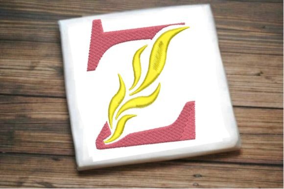 Z Letter Alphabet on Fire: A Bold and Elegant Design